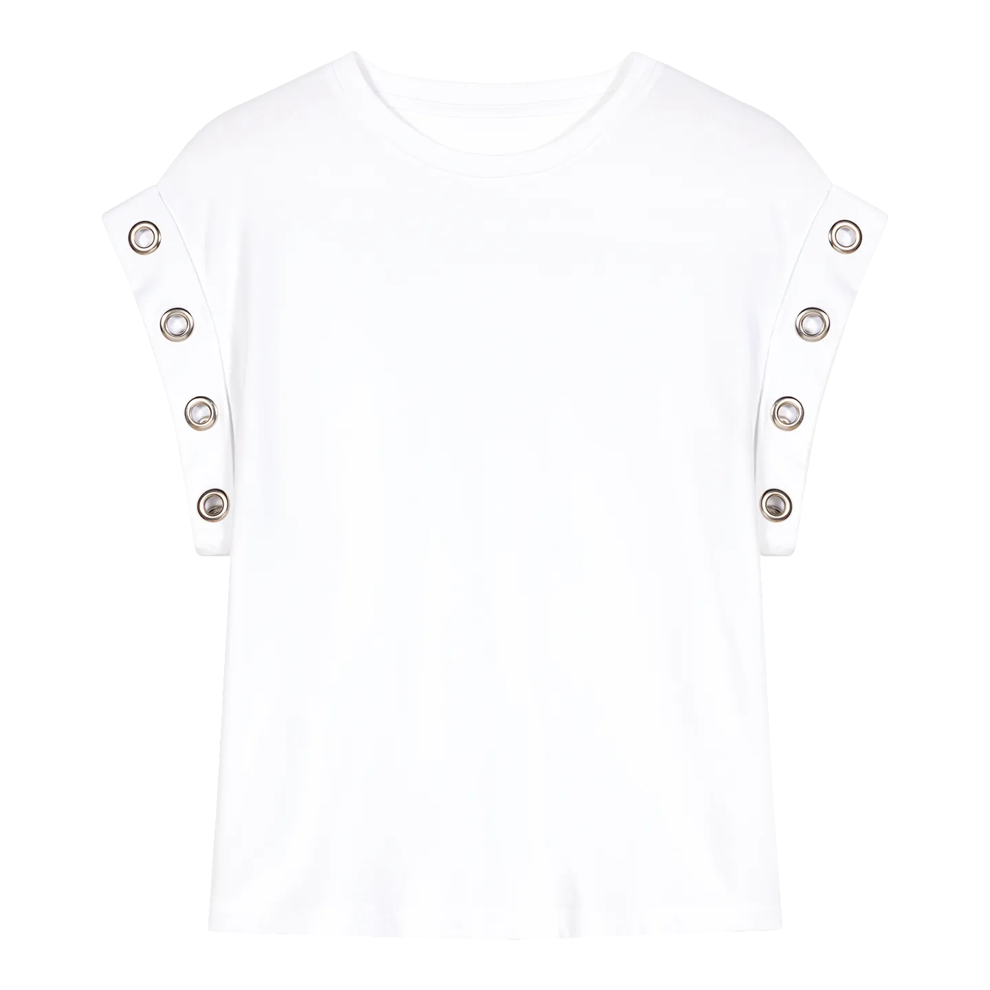 TEE-SHIRT DROIT COL ROND EN COTON - MAJE pour FEMME | Printemps