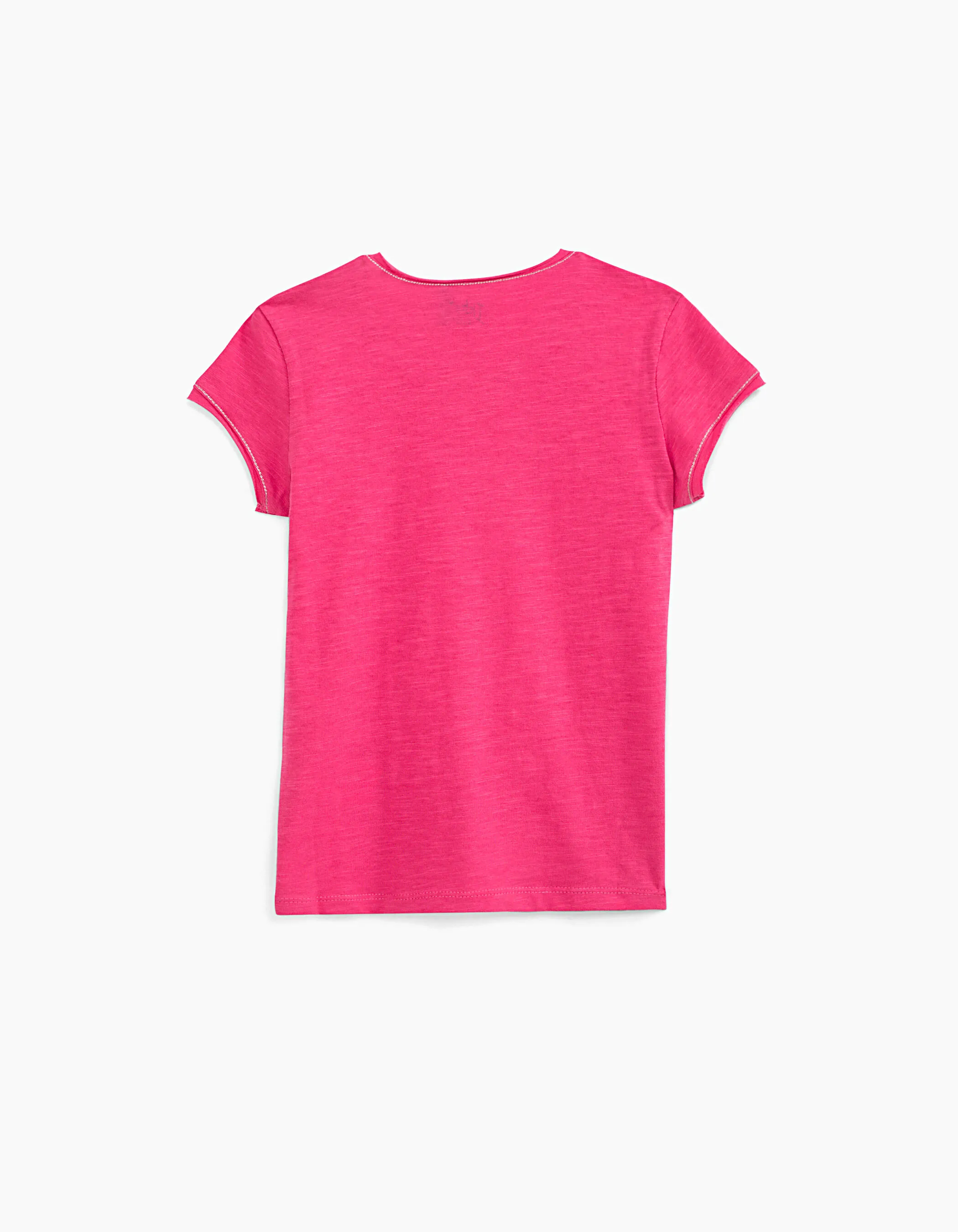 Tee-shirt rose moyen essentiel en coton bio fille