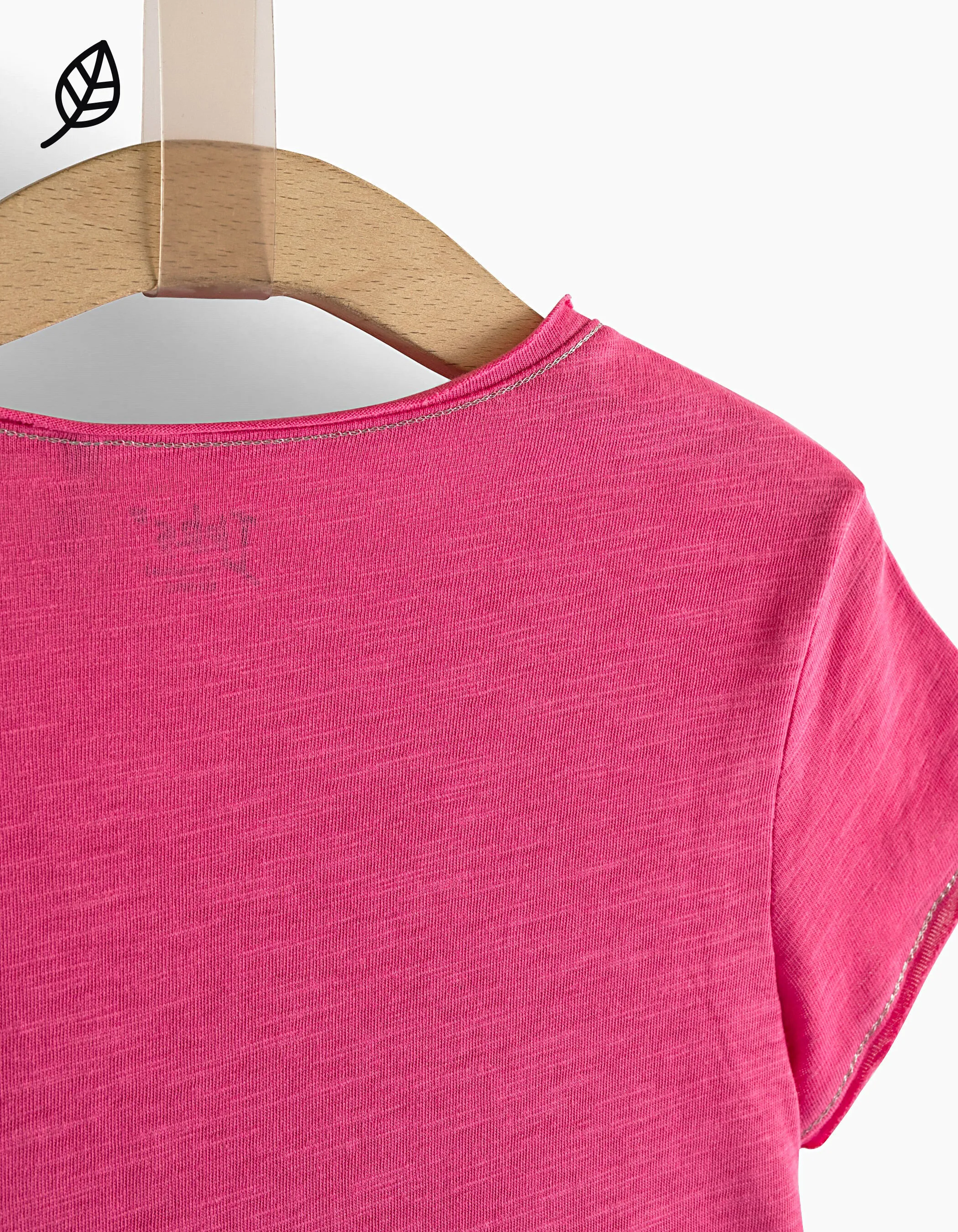 Tee-shirt rose moyen essentiel en coton bio fille