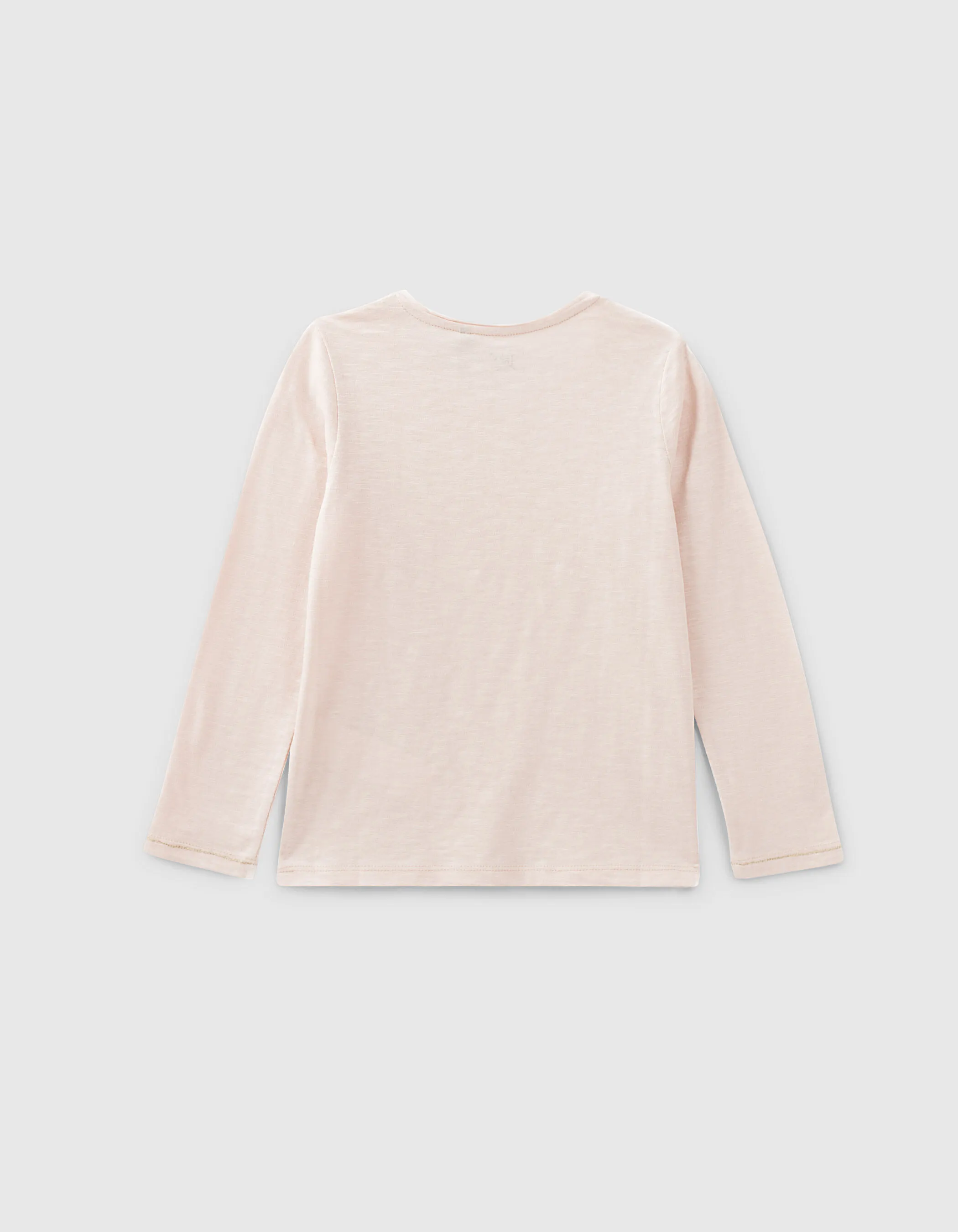 Tee-shirt rose poudré Essentiels brodé IKKS fille