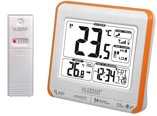 THERMOMETRE ALERTES WS6811 BLANC/ORANGE