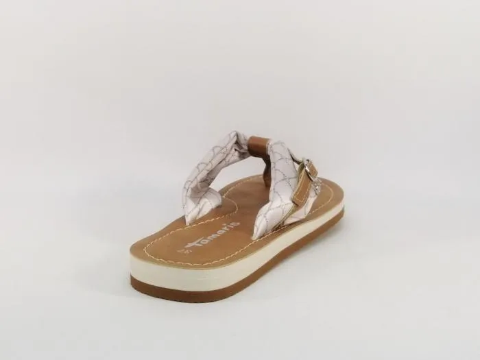 Tong camel chic et confortable TAMARIS 27109 femme