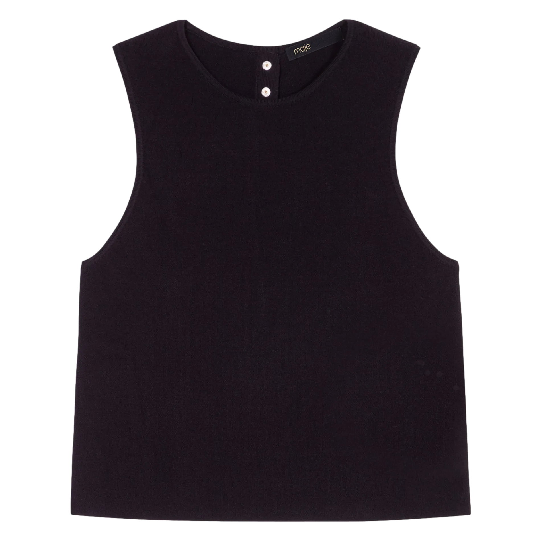 TOP COURT SANS MANCHES EN MAILLE - MAJE pour FEMME | Printemps