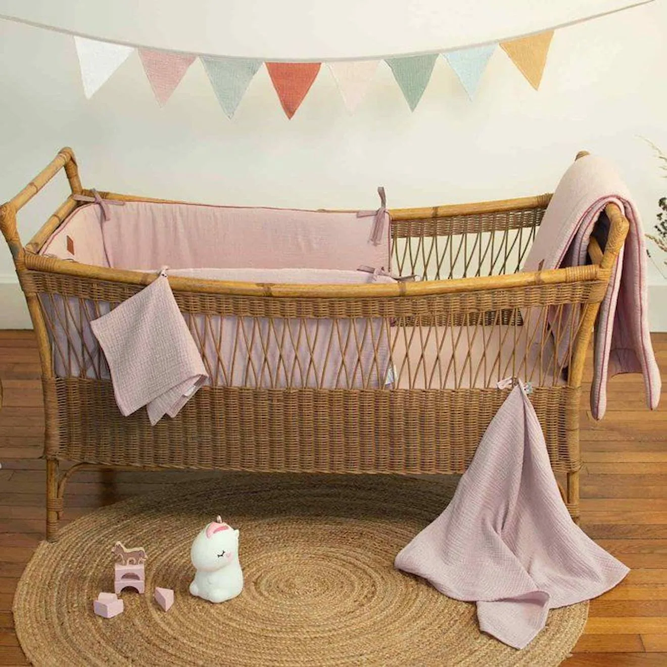 Tour de lit universel en gaze de coton Jeanne - Camel - Sevira Kids - Marron - Mixte marron - Sevira Kids