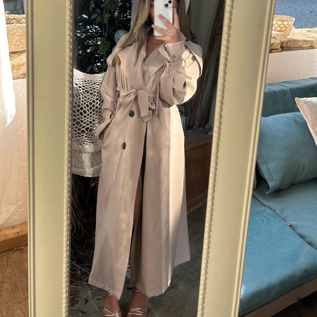 Trench long LAURA beige