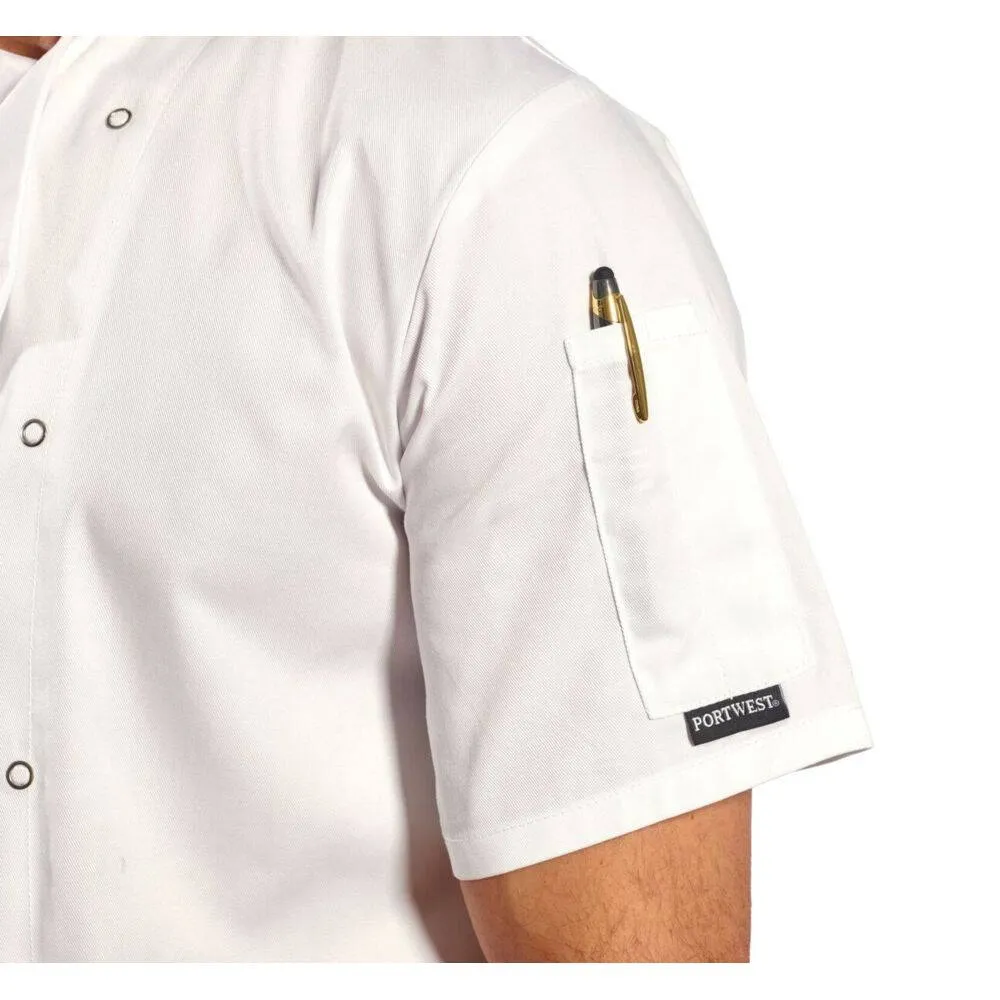 Veste de cuisine Portwest Cumbria manches courtes