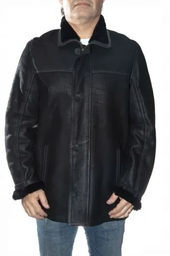 Veste en peau homme Luis Campoy  LC-CW28 noir