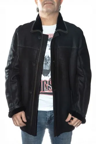 Veste en peau homme Luis Campoy  LC-CW28 noir