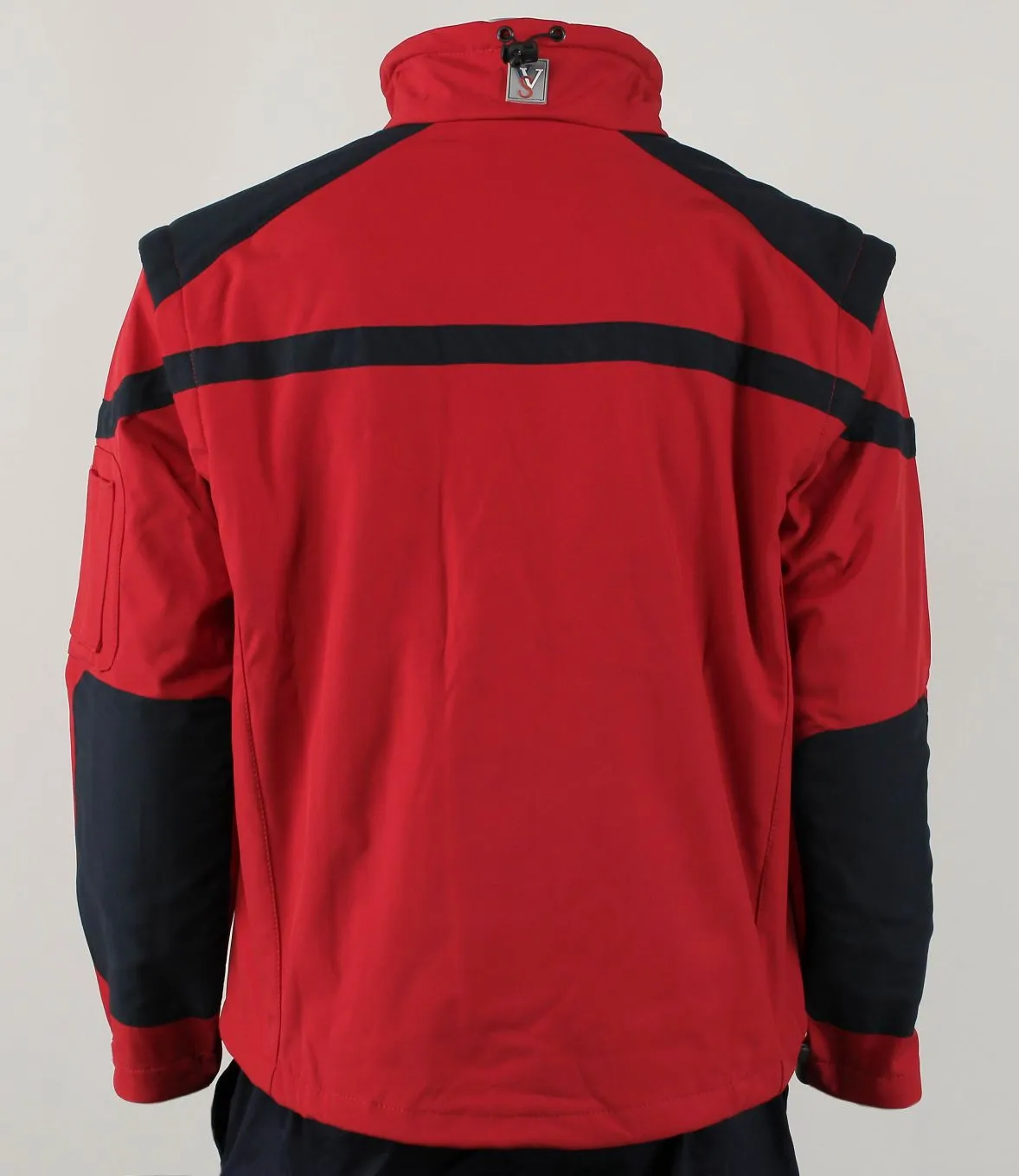 Veste Softshell rouge SSIAP de marque VVS brodé sécurité incendie