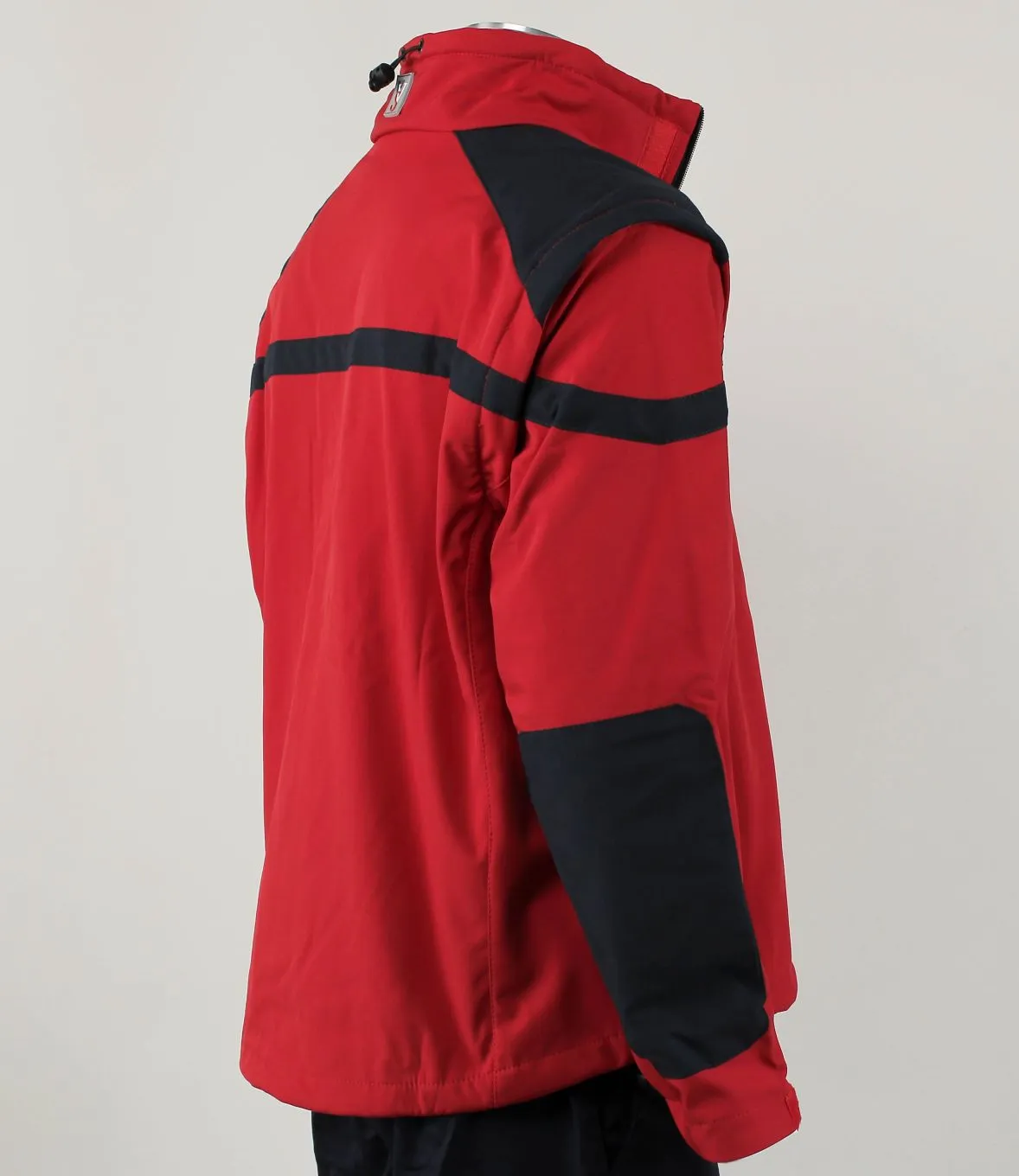 Veste Softshell rouge SSIAP de marque VVS brodé sécurité incendie