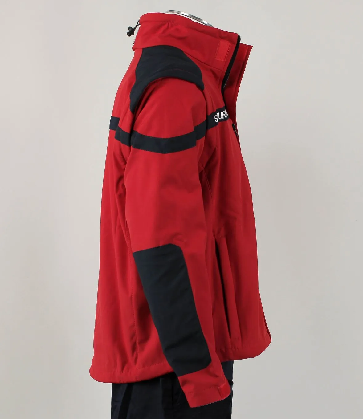 Veste Softshell rouge SSIAP de marque VVS brodé sécurité incendie