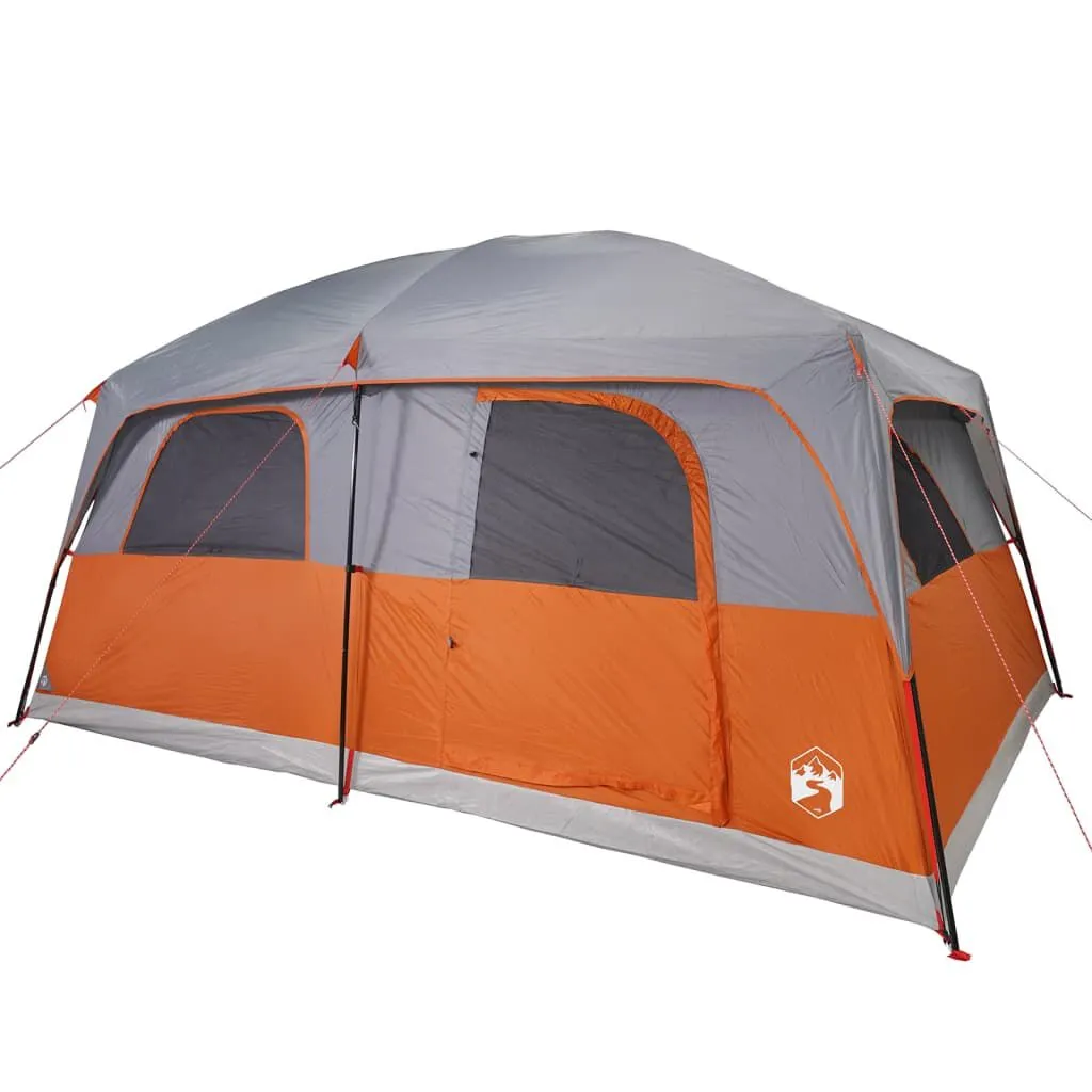 vidaXL Tente de cabine familiale 10 personnes gris orange imperméable | vidaxl-fr