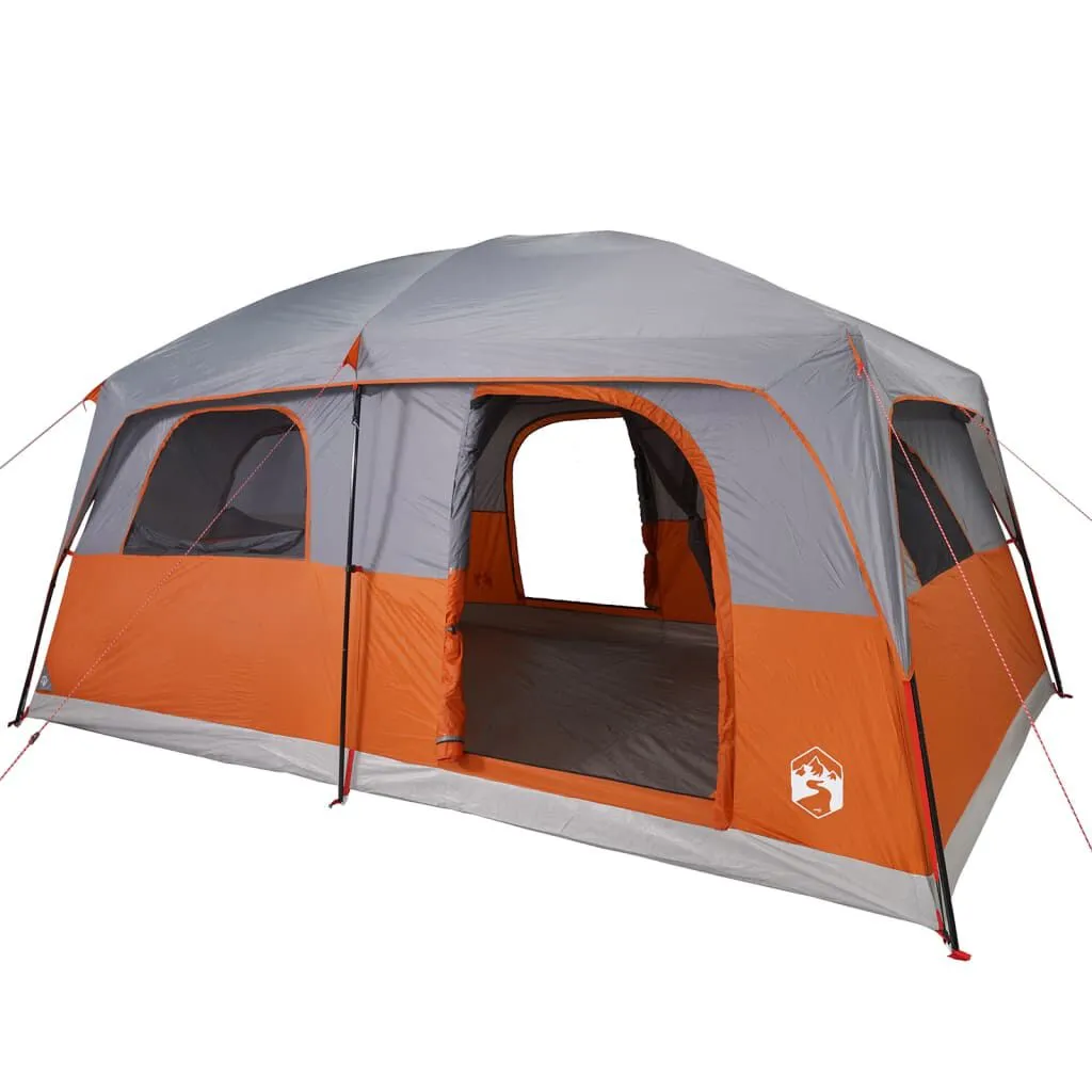 vidaXL Tente de cabine familiale 10 personnes gris orange imperméable | vidaxl-fr