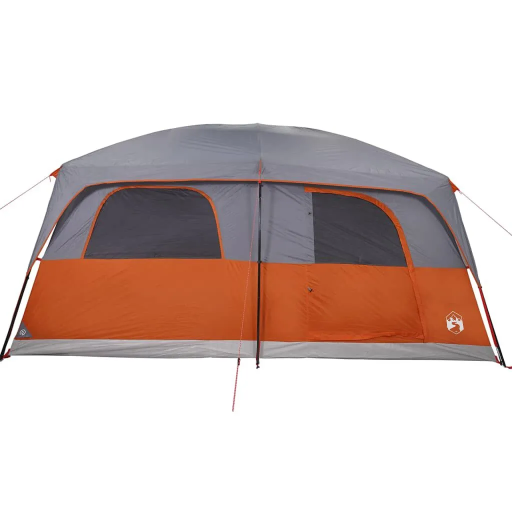 vidaXL Tente de cabine familiale 10 personnes gris orange imperméable | vidaxl-fr