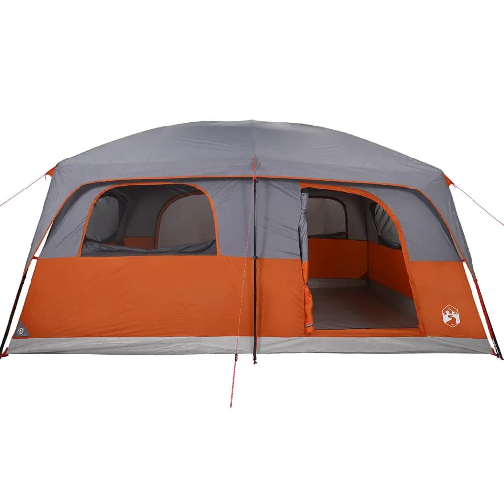 vidaXL Tente de cabine familiale 10 personnes gris orange imperméable | vidaxl-fr