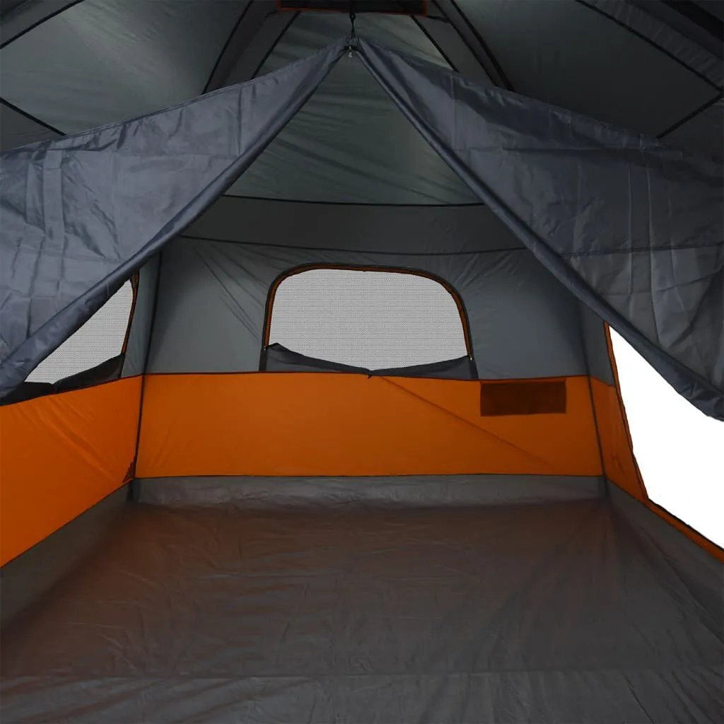 vidaXL Tente de cabine familiale 10 personnes gris orange imperméable | vidaxl-fr