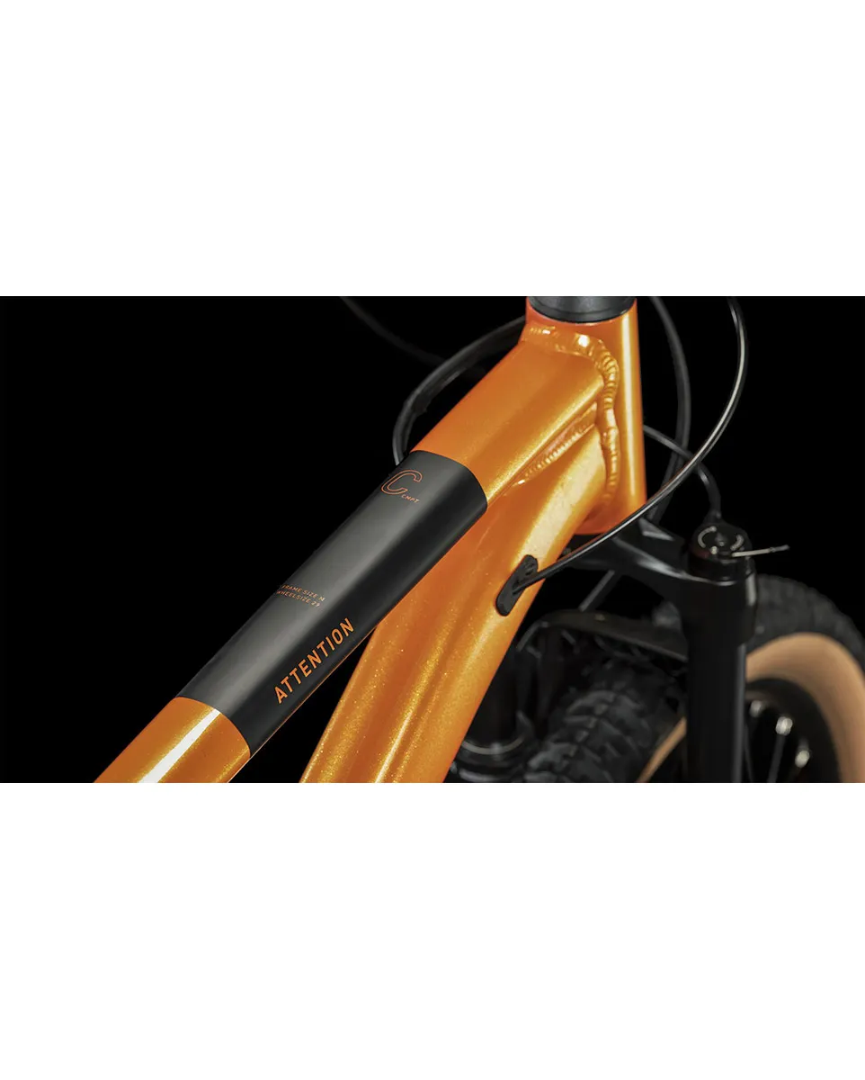 VTT semi rigide Unisexe ATTENTION Orange/Noir